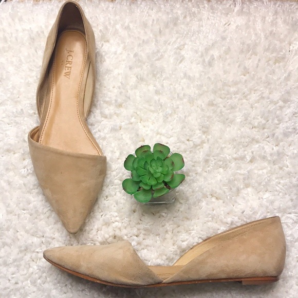 J. Crew Shoes - J. CREW BALLET FLATS NUDE SUEDE LEATHER 7.5